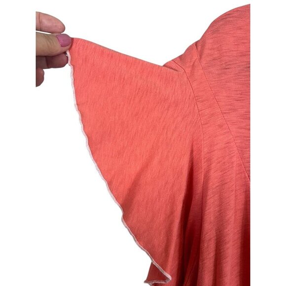 Lane Bryant Top Women 26 Orange Boho Western Peasant Embroidery Feminine Retro - Picture 3 of 11